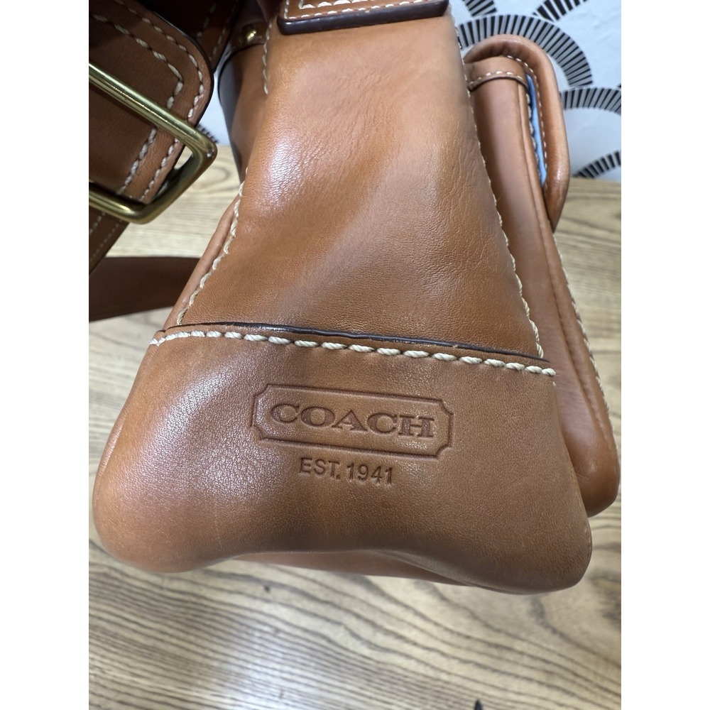 Coach Y2K 65th Anniversary Legacy Vachetta Leather Turn-Lock Shoulder Bag F12868 - Picture 12 of 16